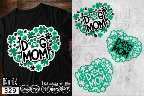 Heart Clover Leaves Dog Mom SVG Review