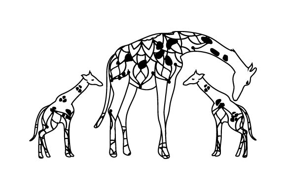 Mom and Baby Giraffes: A Designer’s Stitch Test
