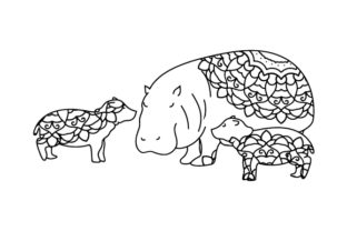 Mom and Baby Hippos: A Designer’s Embroidery Review