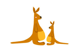 Mom and Baby Kangaroos: A Thoughtful Embroidery Design for Heartfelt Projects