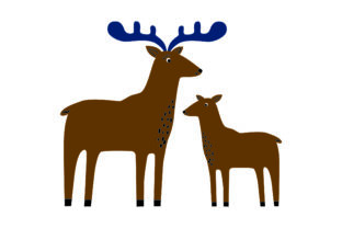 Mom and Baby Mooses: A Designer’s Embroidery Review