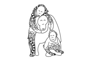 Mom and Baby Orangutangs: An Embroidery Design Review