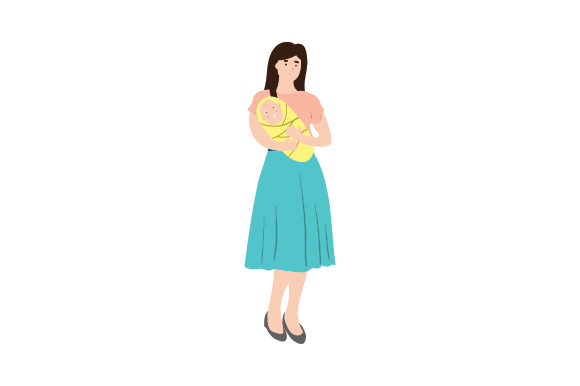 Mom Holding Infant: A Heartfelt Embroidery Design for Real Projects